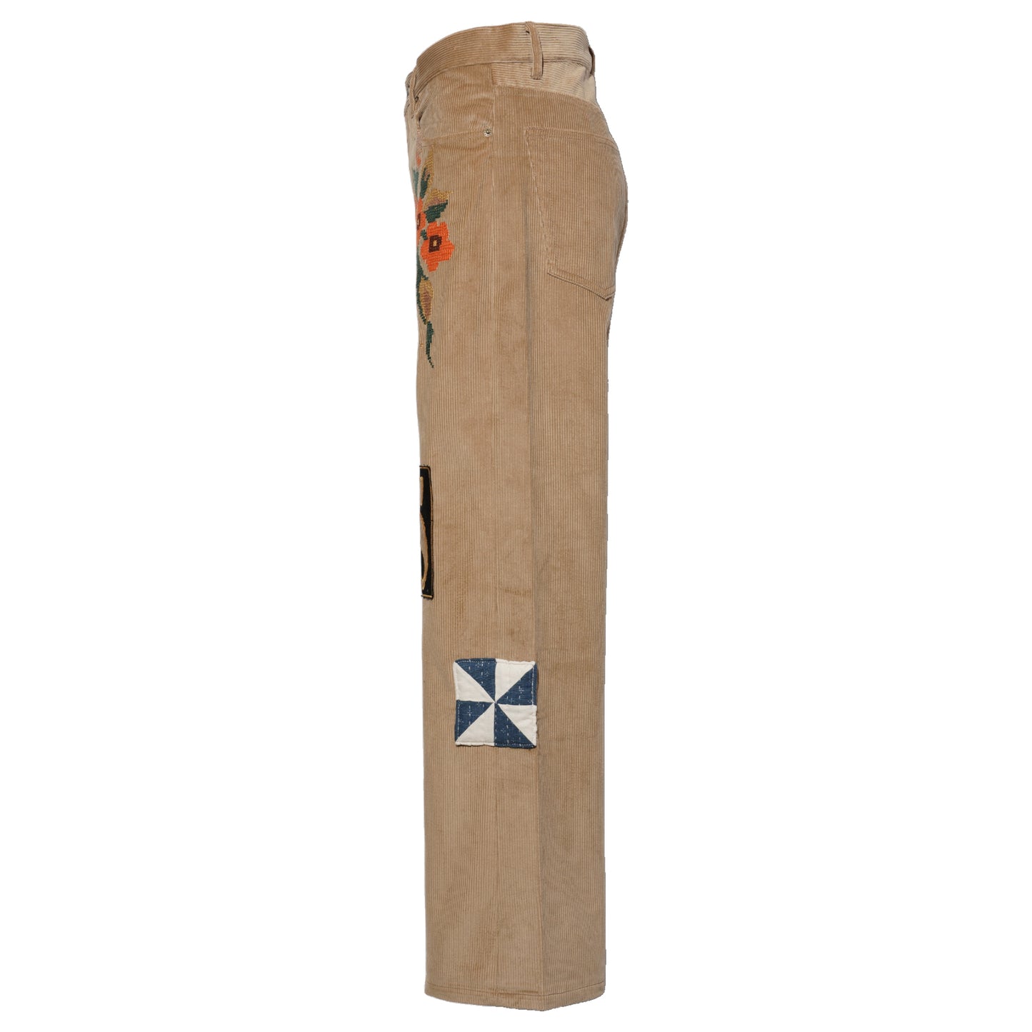 EMBROIDERY-DESIGN PANTS / BEIGE