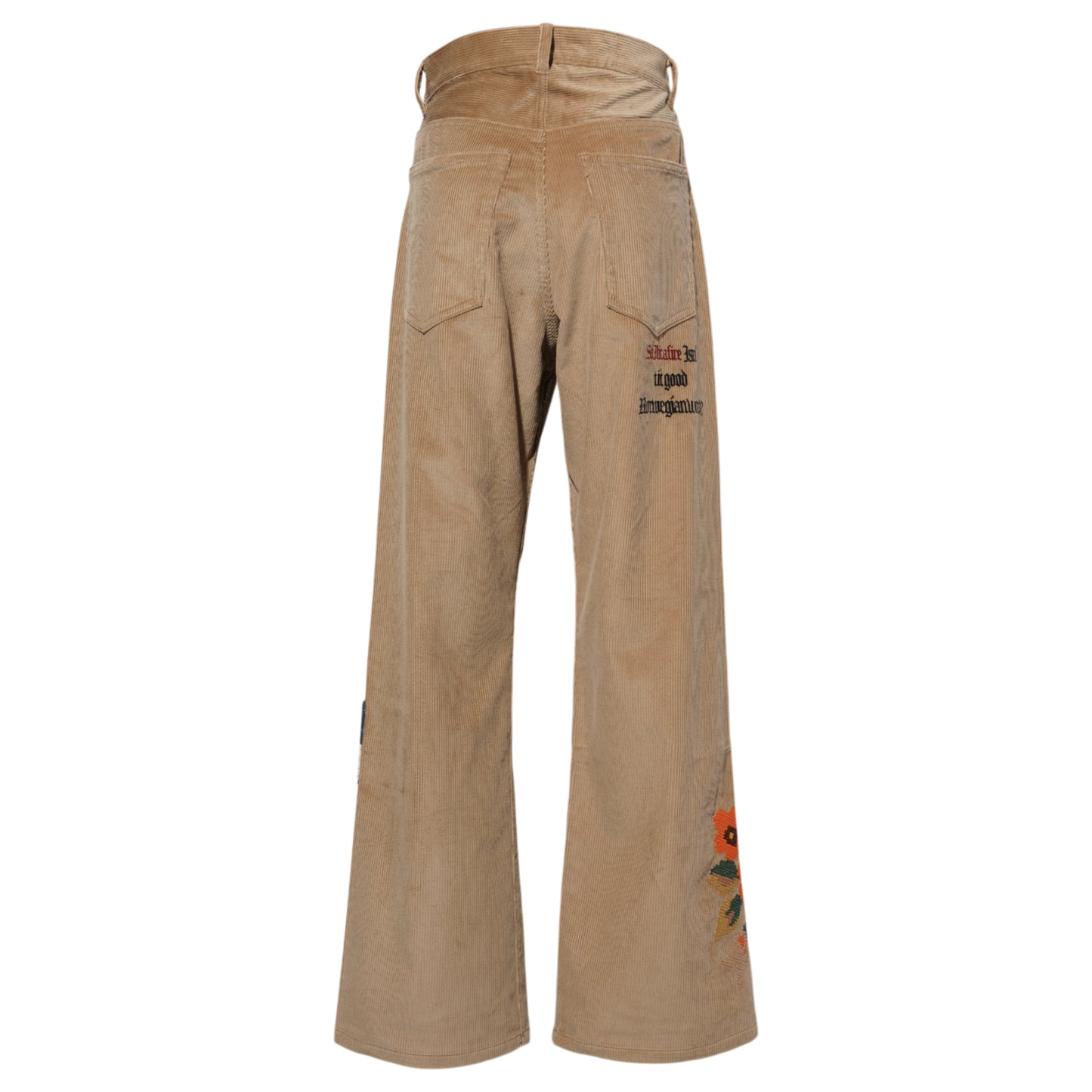 EMBROIDERY-DESIGN PANTS / BEIGE