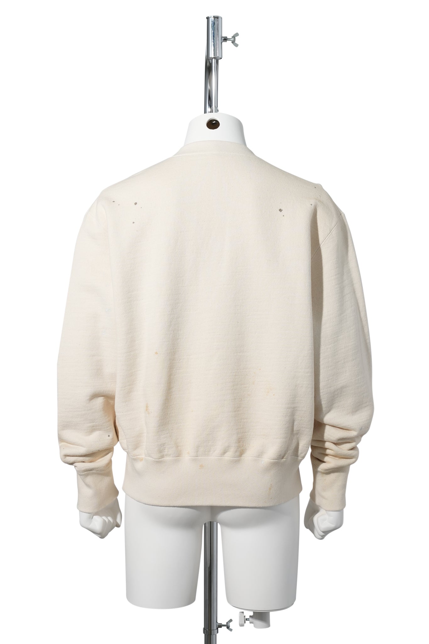 VINTAGE-EFFECT SWEAT CARDIGAN / OATMEAL