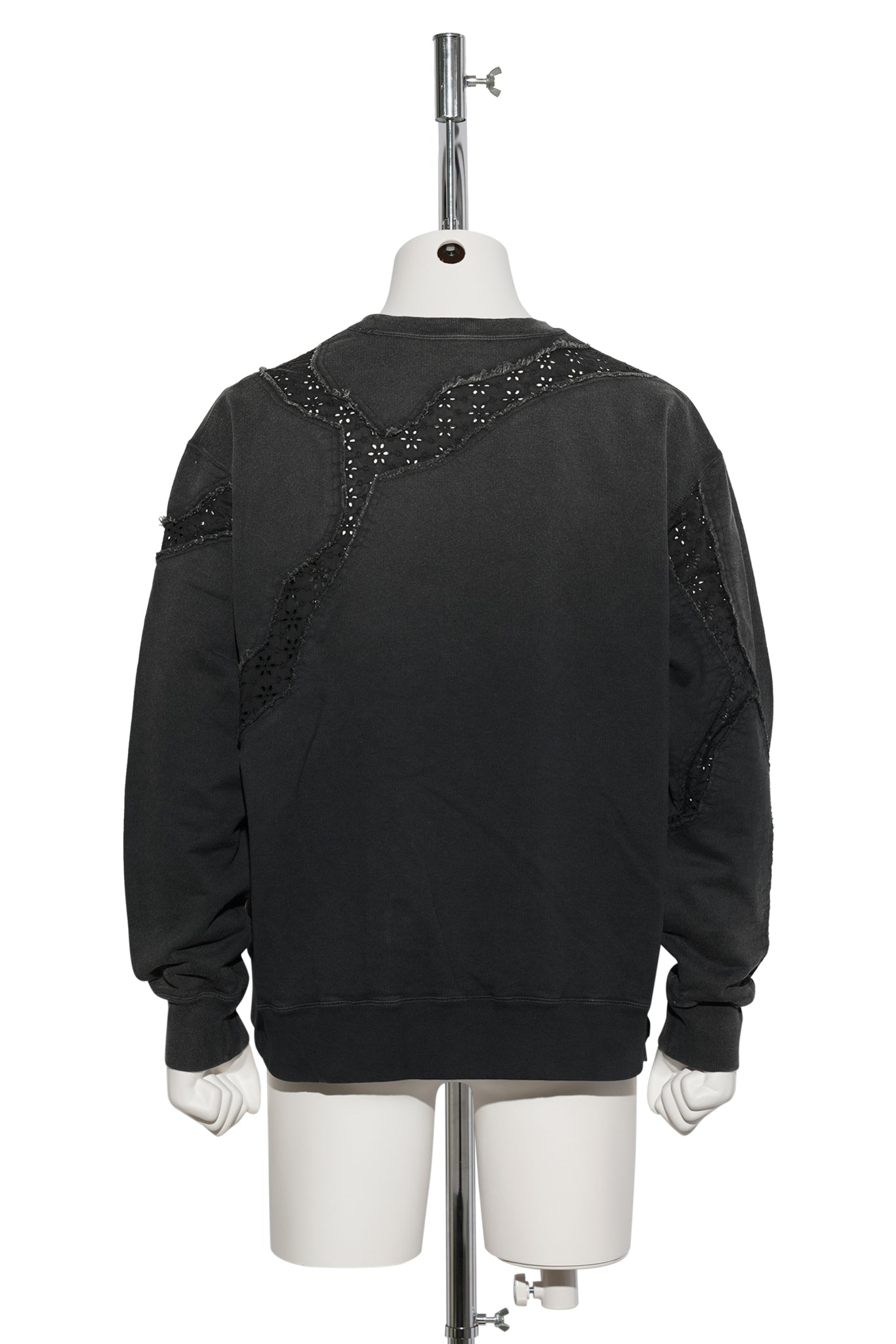 NTAGE-EFFECT ASYMMETRIC SWEAT SH / BLACK