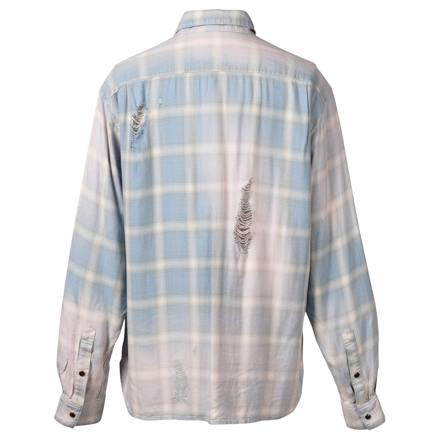 VINTAGE-EFFECT SHIRT / BLUE