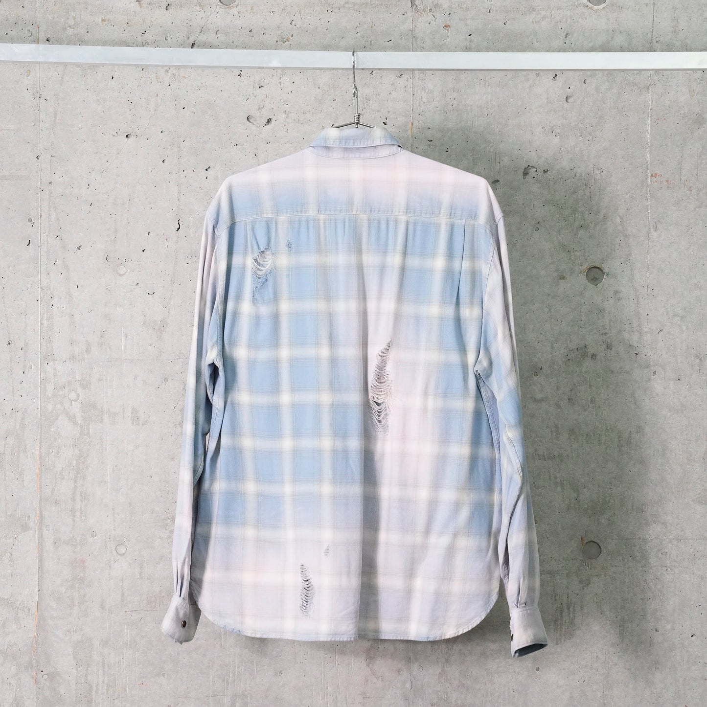 VINTAGE-EFFECT SHIRT / BLUE