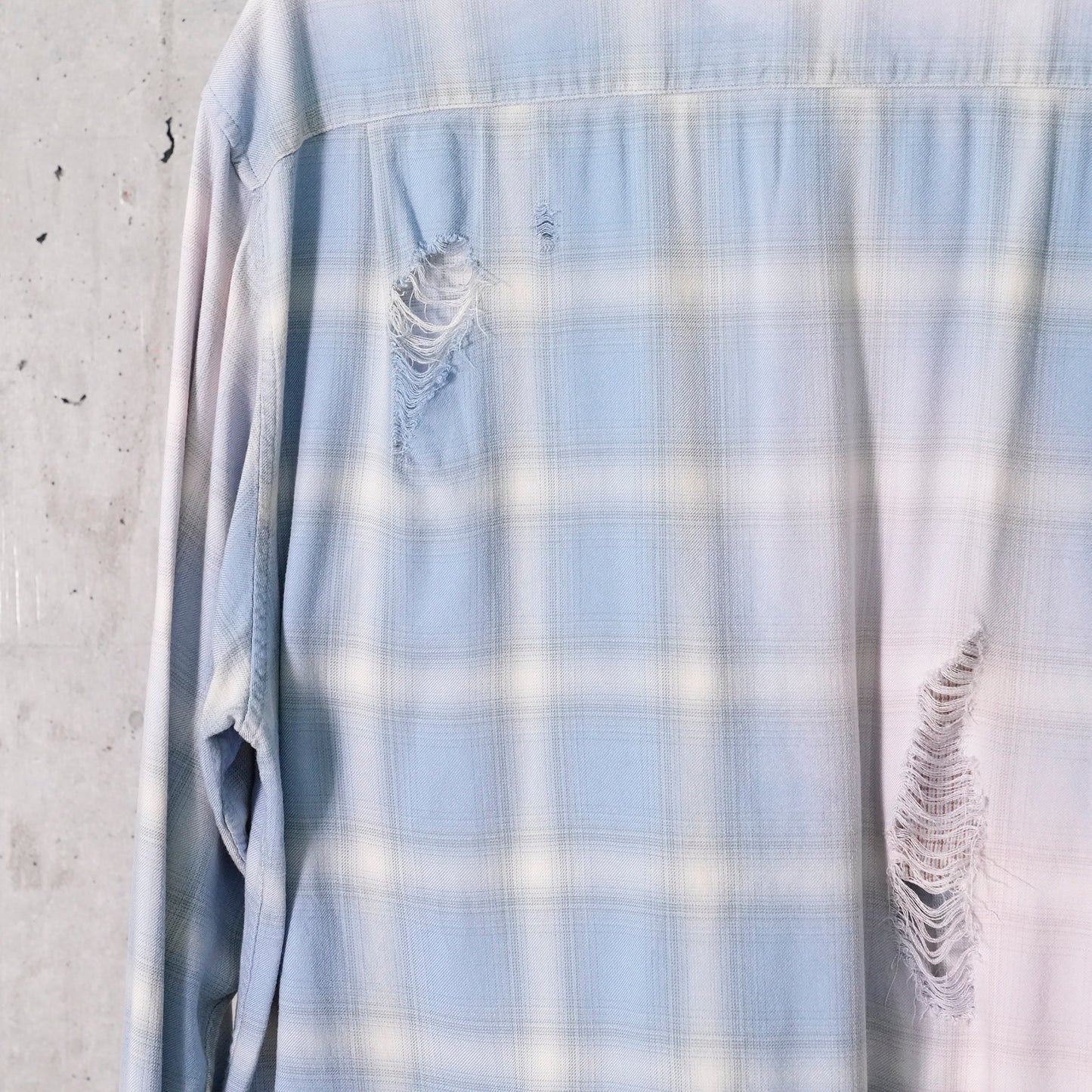 VINTAGE-EFFECT SHIRT / BLUE