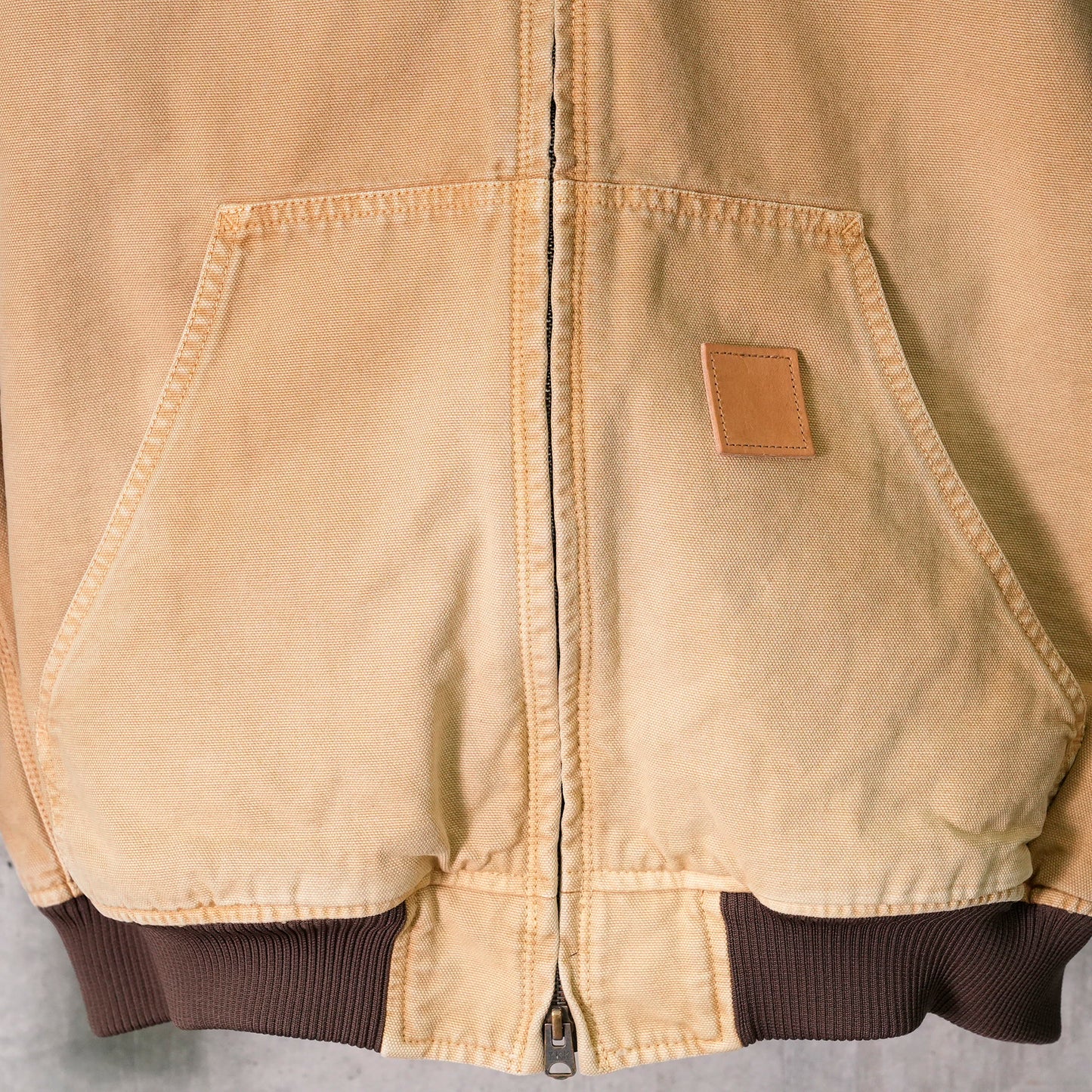 VINTAGE-EFFECT WORK JACKET / BEIGE