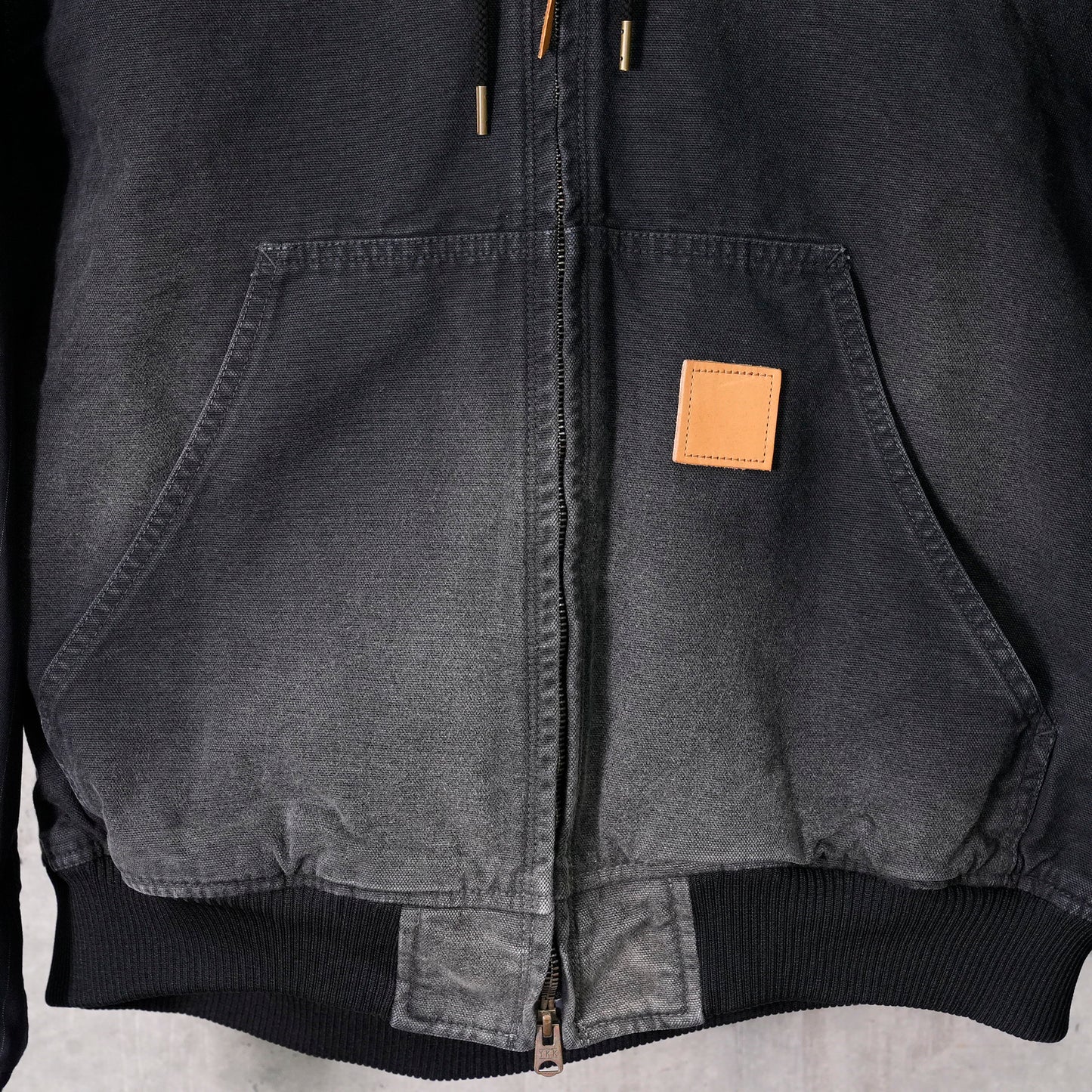 VINTAGE-EFFECT WORK JACKET / BLACK