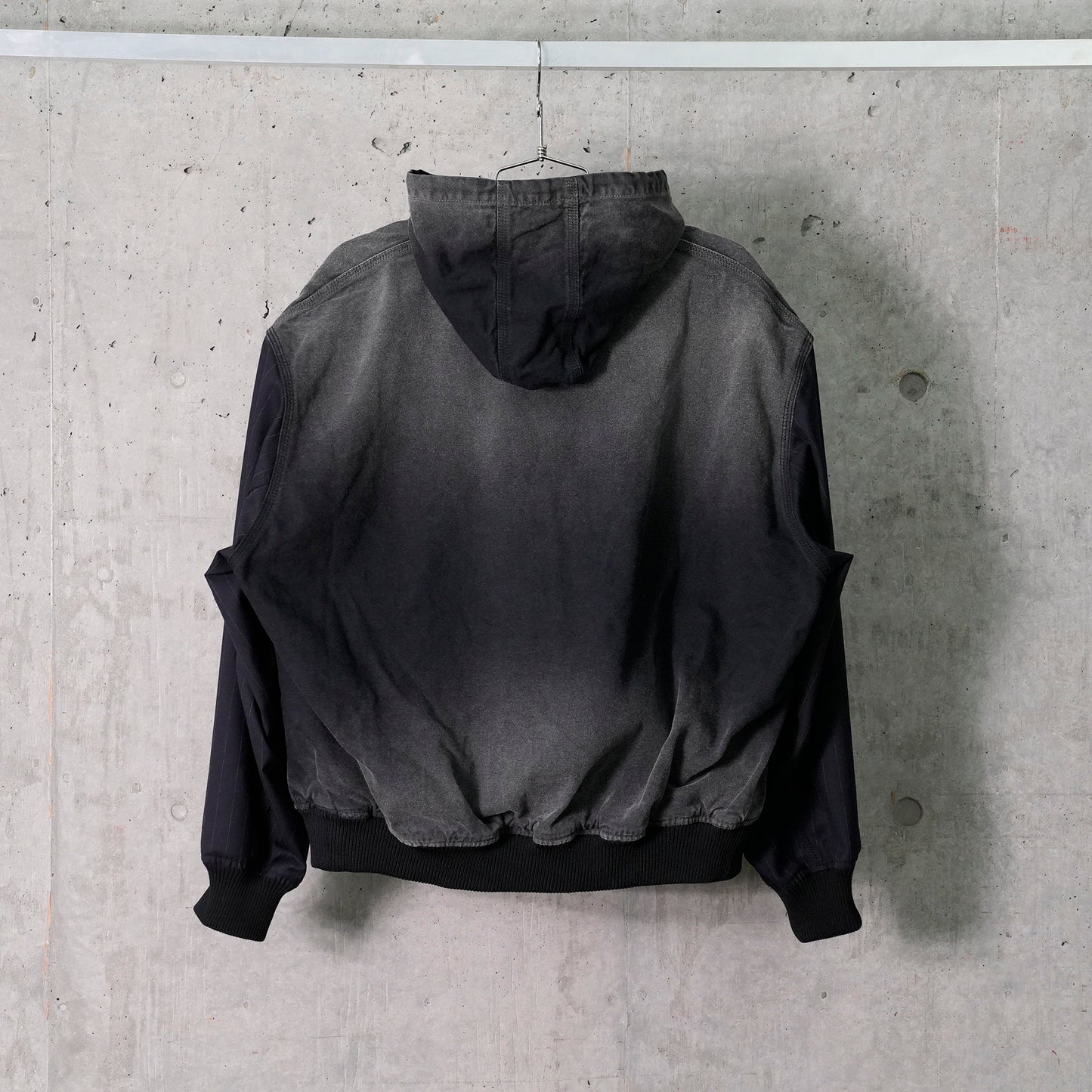 VINTAGE-EFFECT WORK JACKET / BLACK