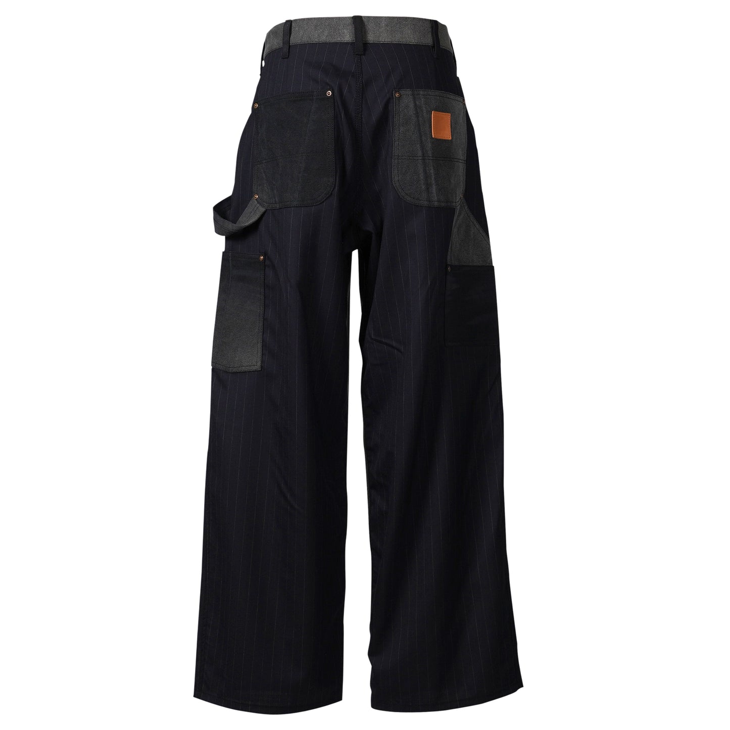 VINTAGE-EFFECT WORK PANTS / BLACK