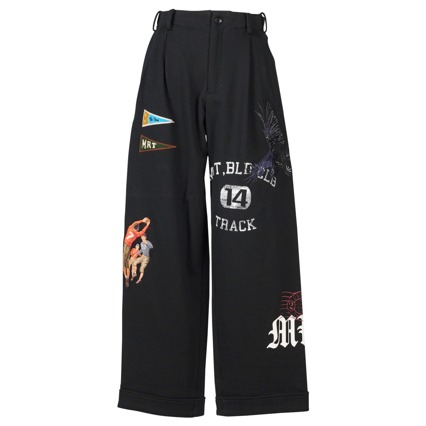 MULTI EMBODIED-DESIGN SWEATPANTS / BLACK