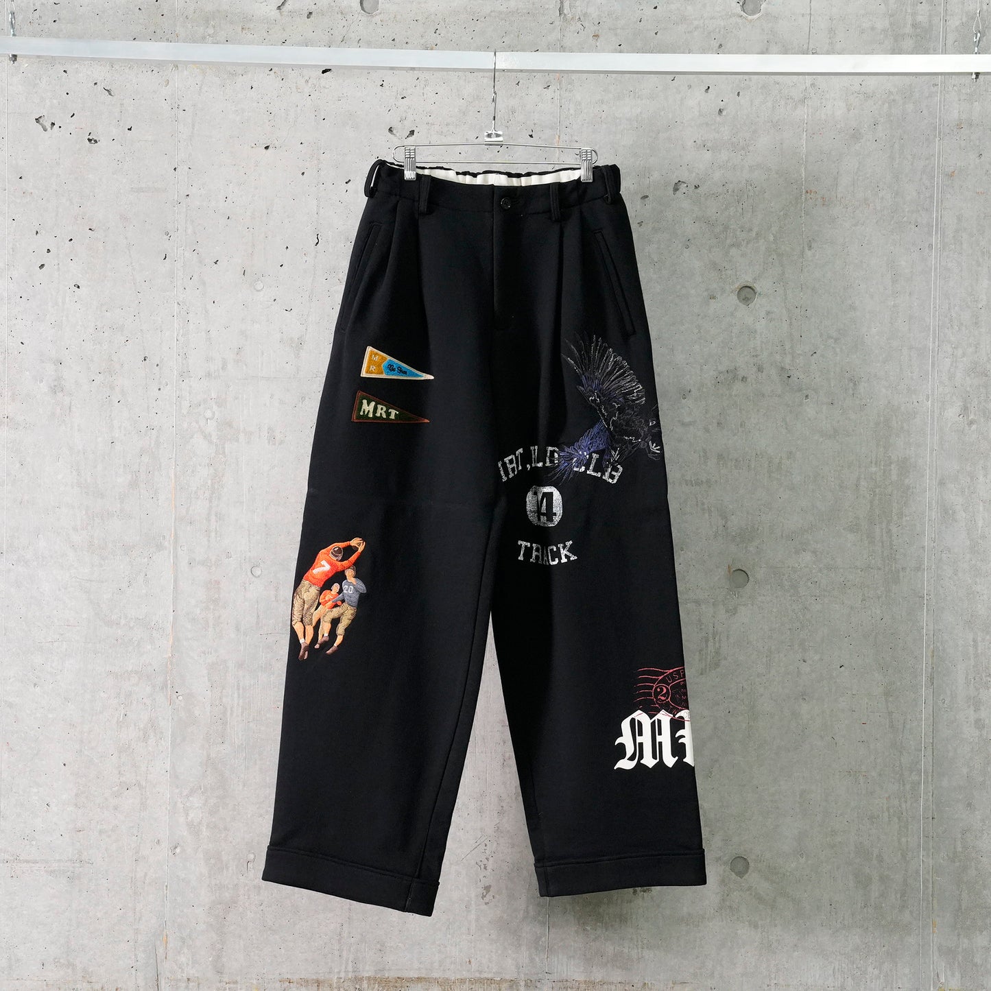 MULTI EMBODIED-DESIGN SWEATPANTS / BLACK