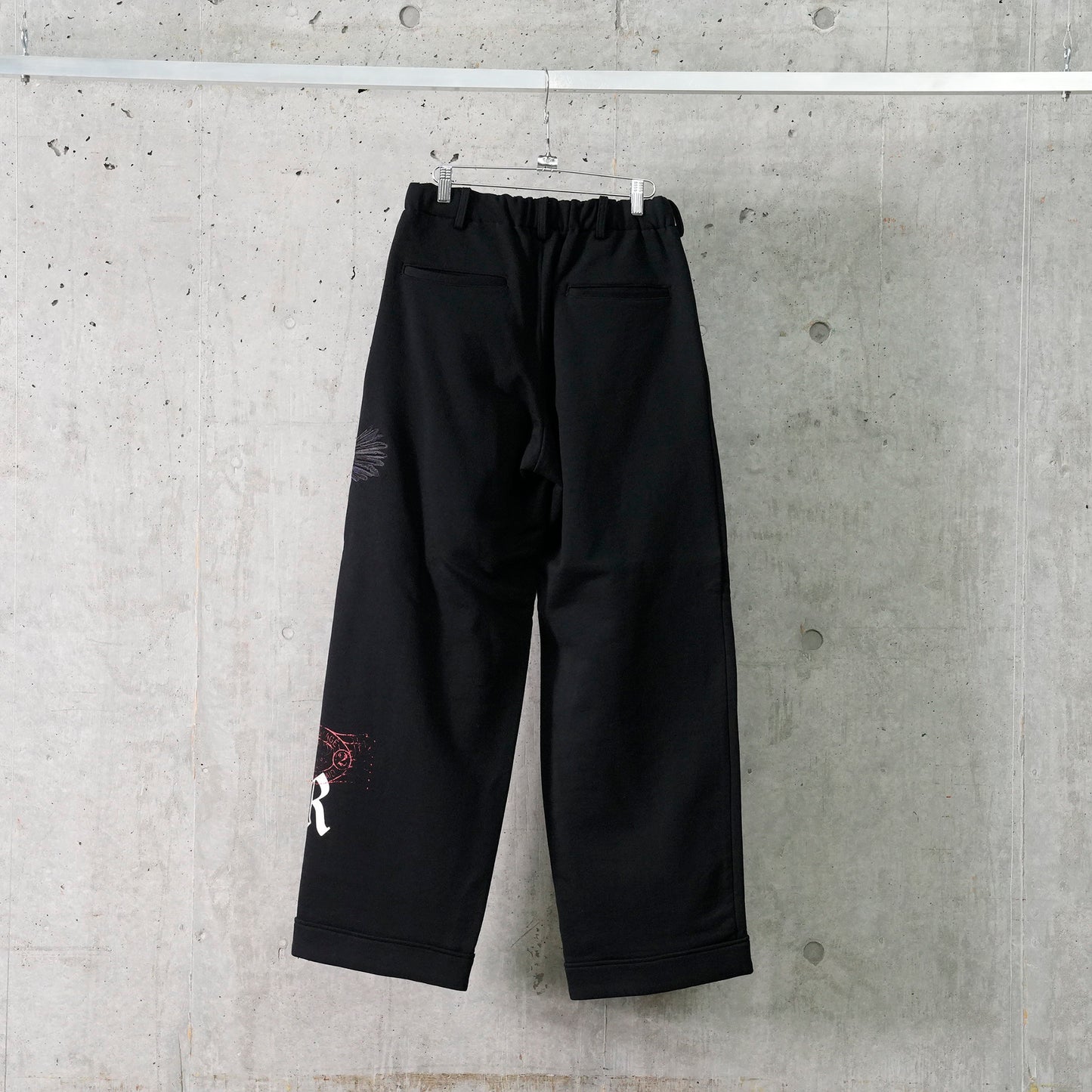 MULTI EMBODIED-DESIGN SWEATPANTS / BLACK