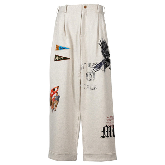 MULTI EMBODIED-DESIGN SWEATPANTS / OATMEAL