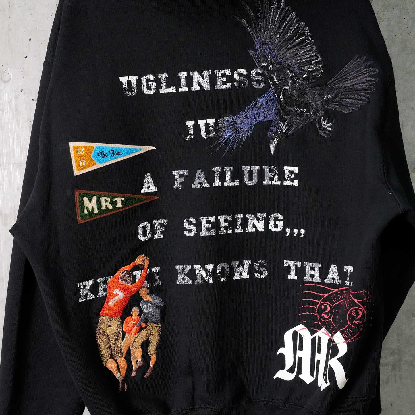 MULTI EMBODIED-DESIGN HOODIE / BLACK