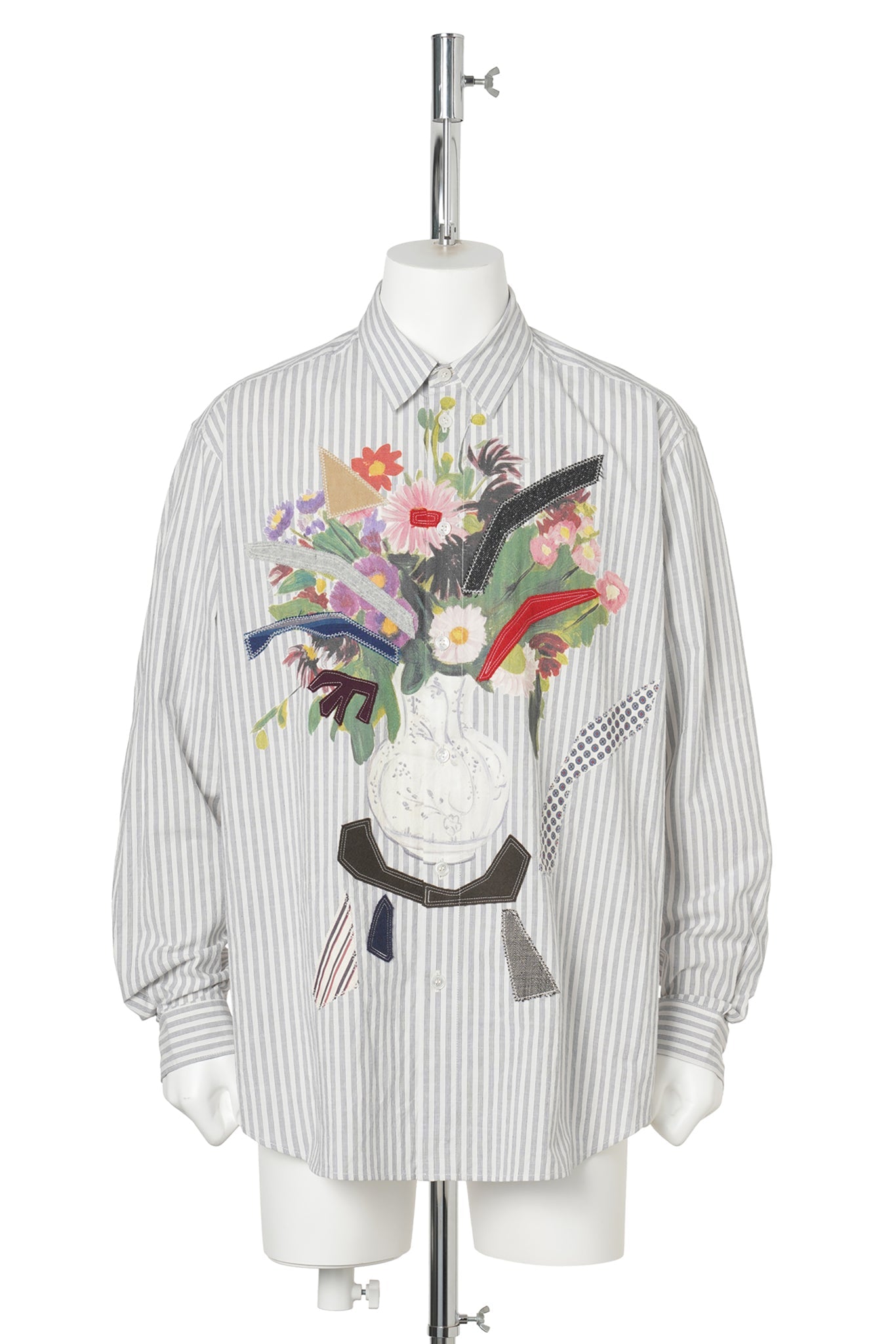 APPLIQUÉ-DETAIL SHIRT / WHITE