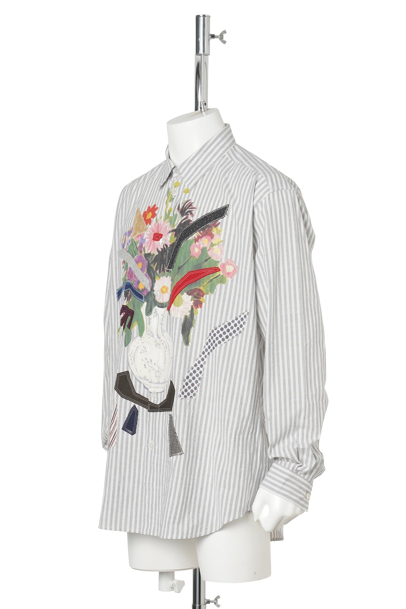 APPLIQUÉ-DETAIL SHIRT / WHITE