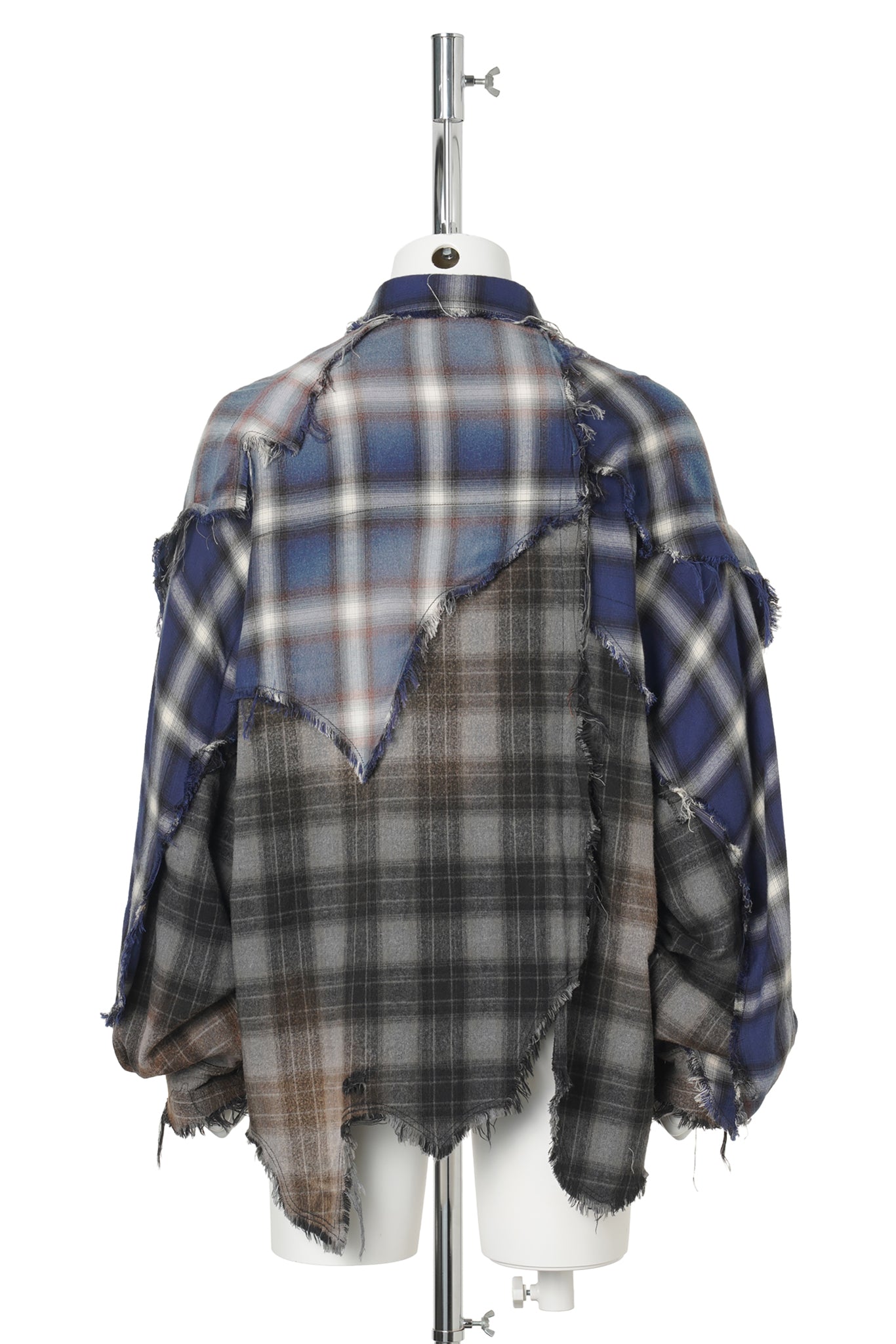 VINTAGE-EFFECT CHECKED SHIRT / BLUE
