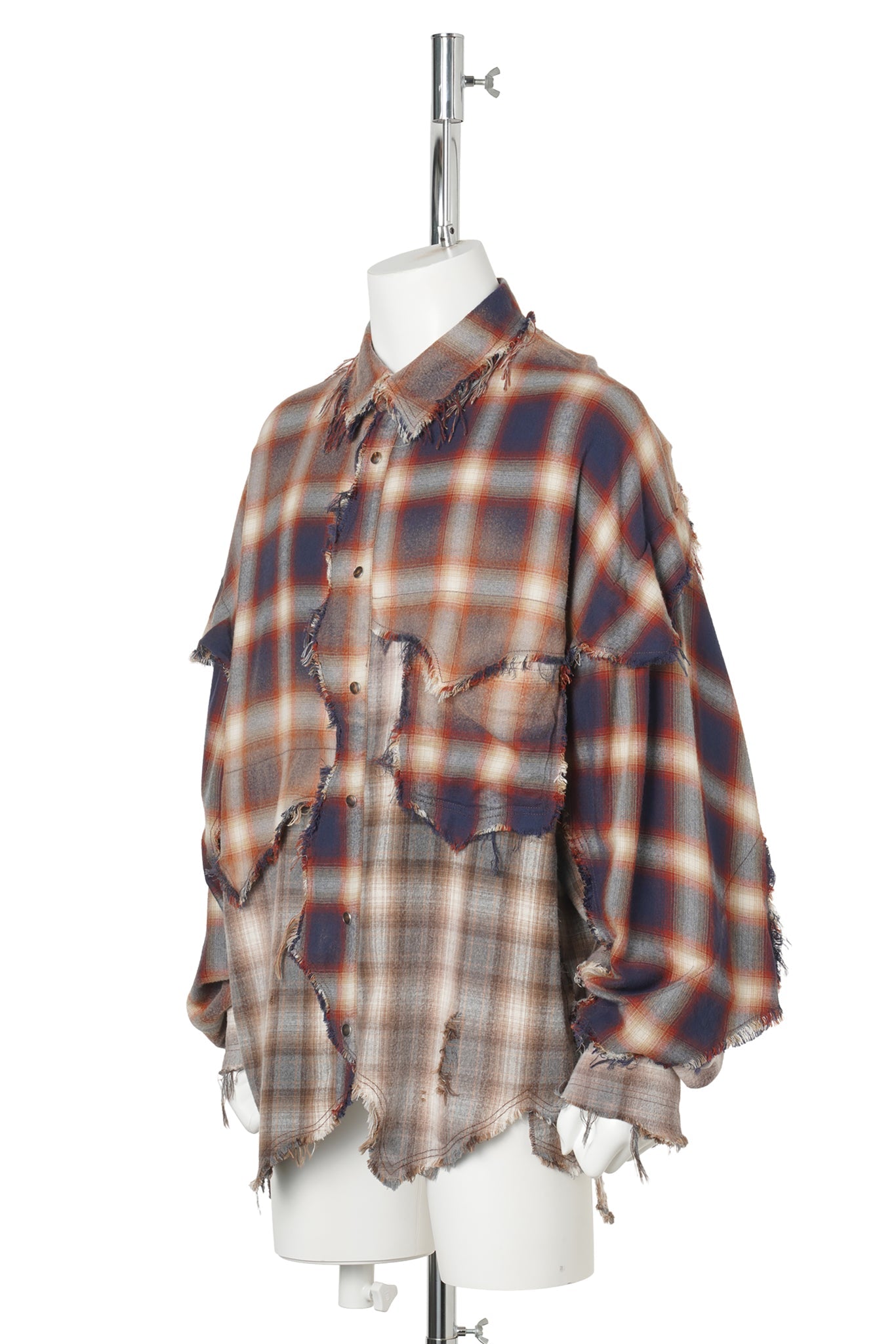 VINTAGE-EFFECT CHECKED SHIRT / RED