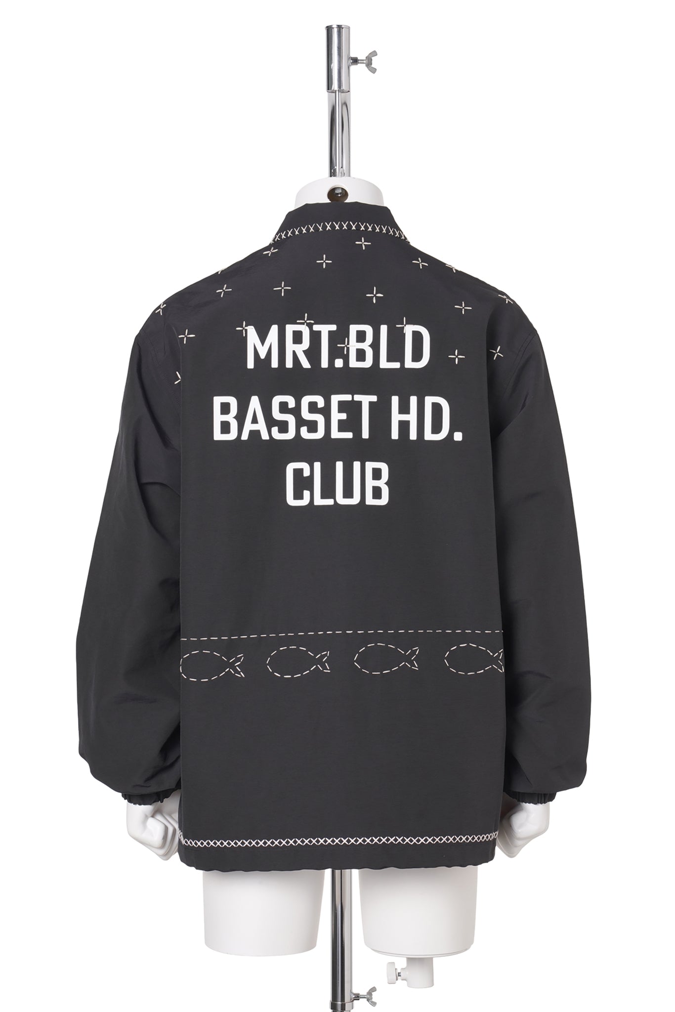 CROSS-STITCH COACH JACKET / BLACK