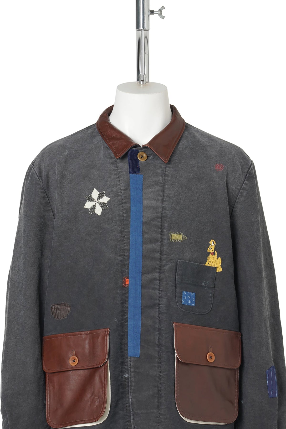 VINTAGE-FINISHED WORK JACKET / BLACK