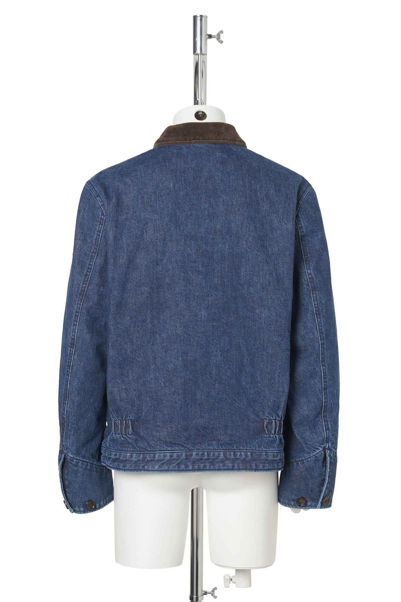 FADED DENIM ZIP JACKET / INDIGO