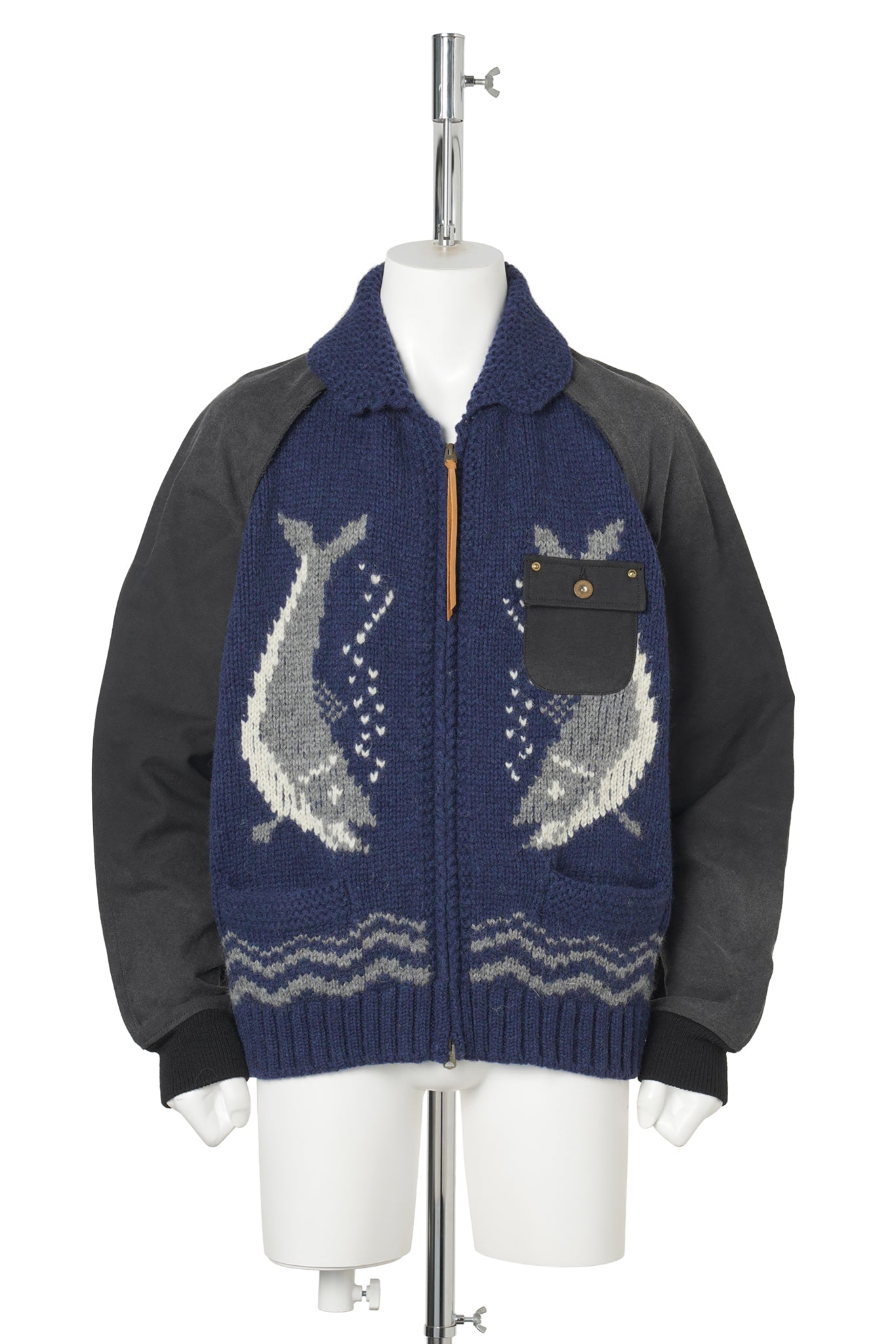 COMBINATION COWICHAN SWEATER / BLUE