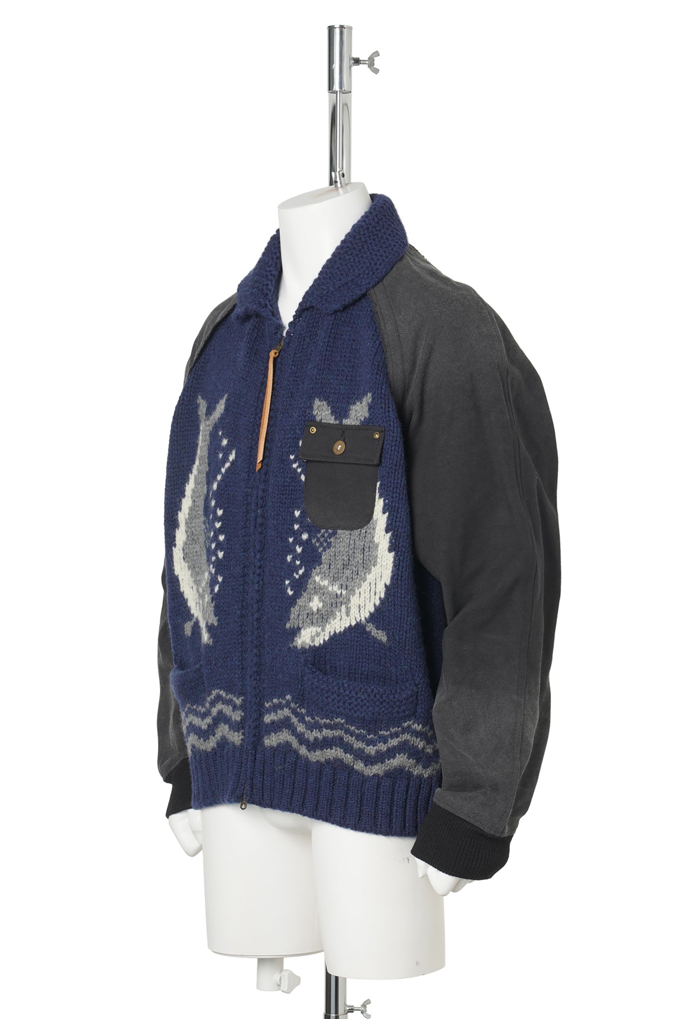 COMBINATION COWICHAN SWEATER / BLUE