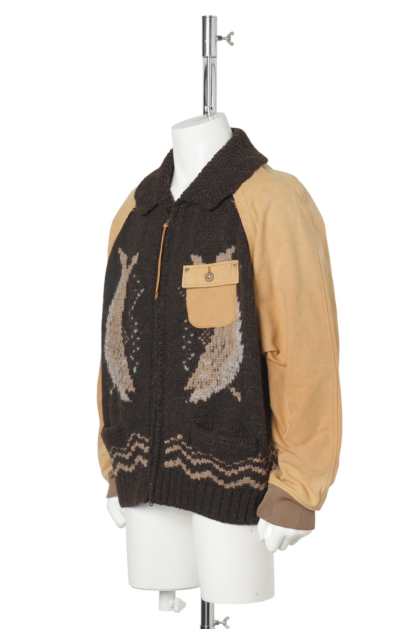 COMBINATION COWICHAN SWEATER / BROWN