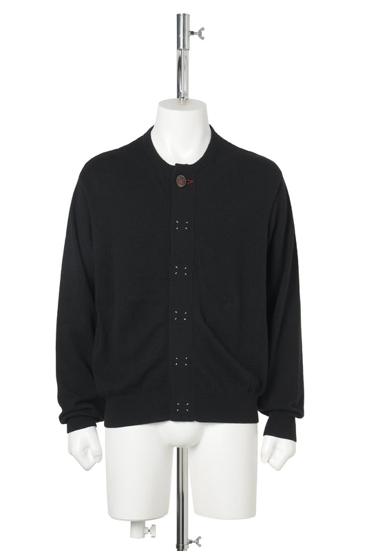 WOOL KNIT CARDIGAN / BLACK