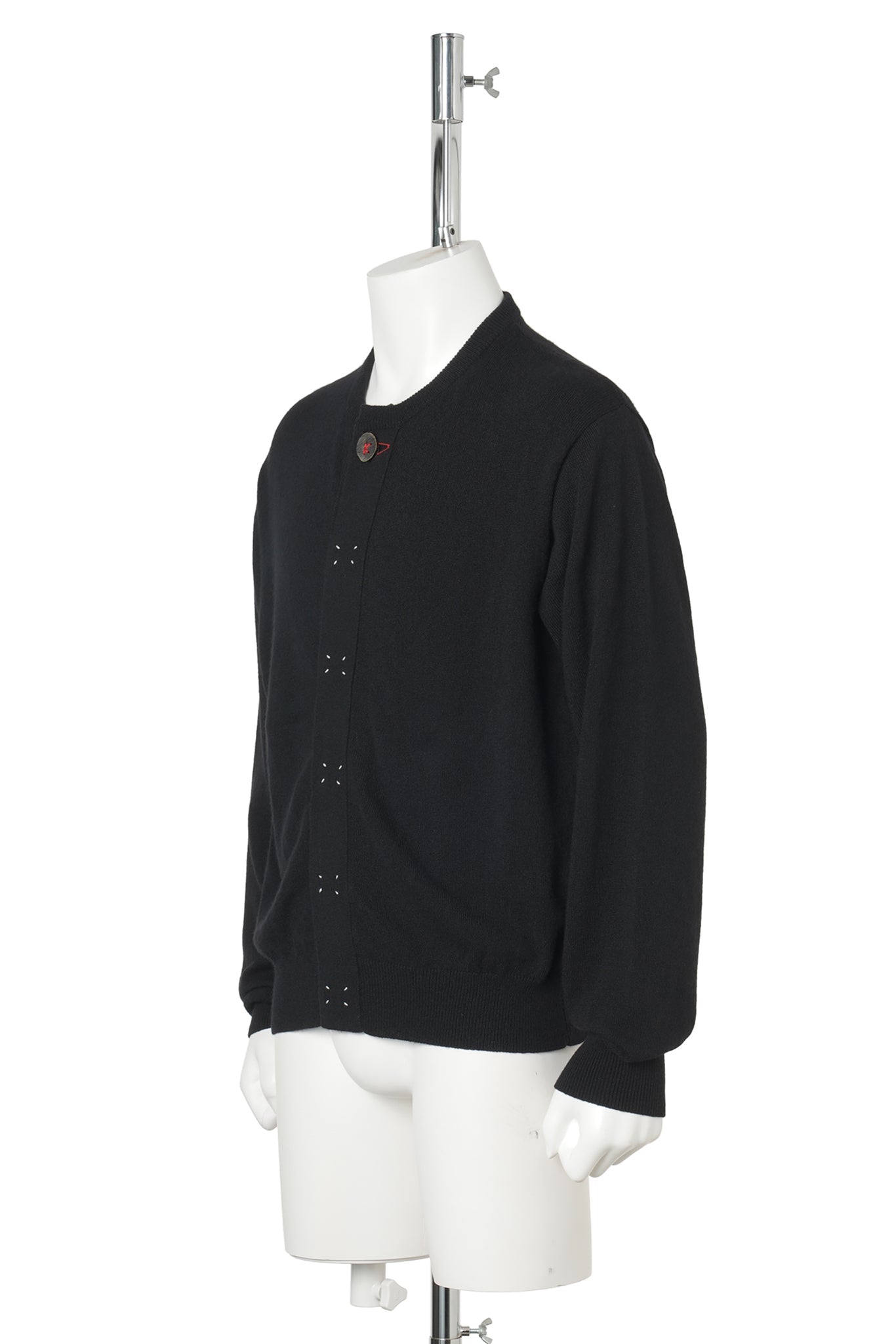 WOOL KNIT CARDIGAN / BLACK