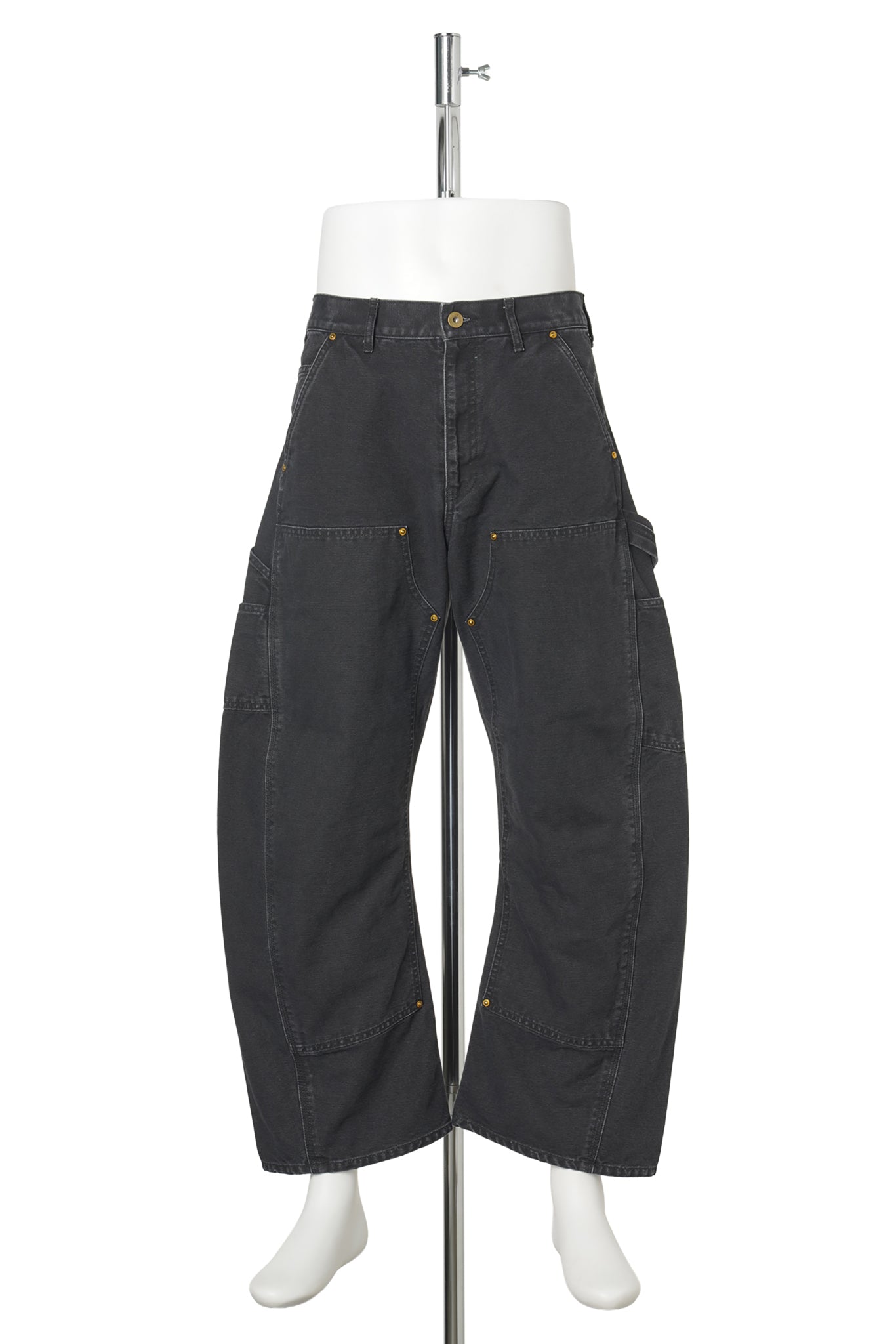 3D CUTTING PAINTER PANTS / BLACK