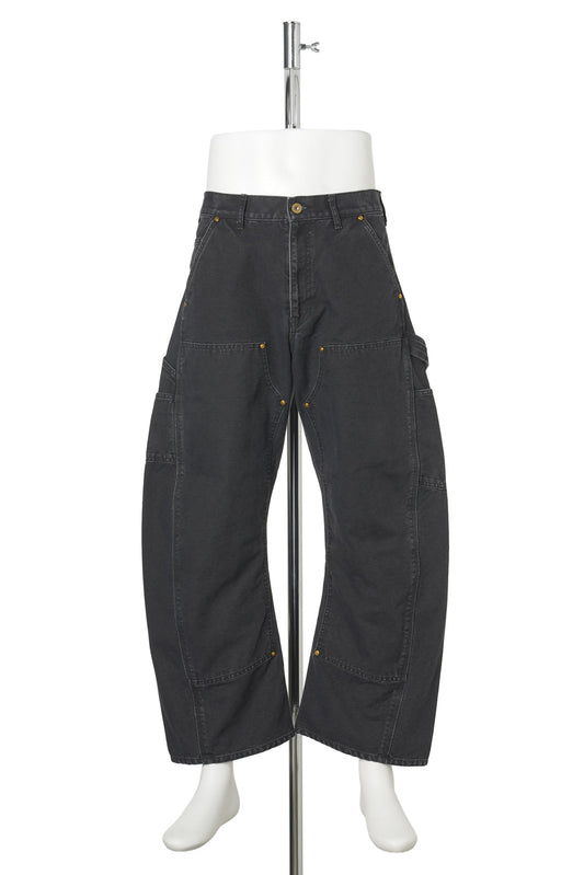 3D CUTTING PAINTER PANTS / BLACK