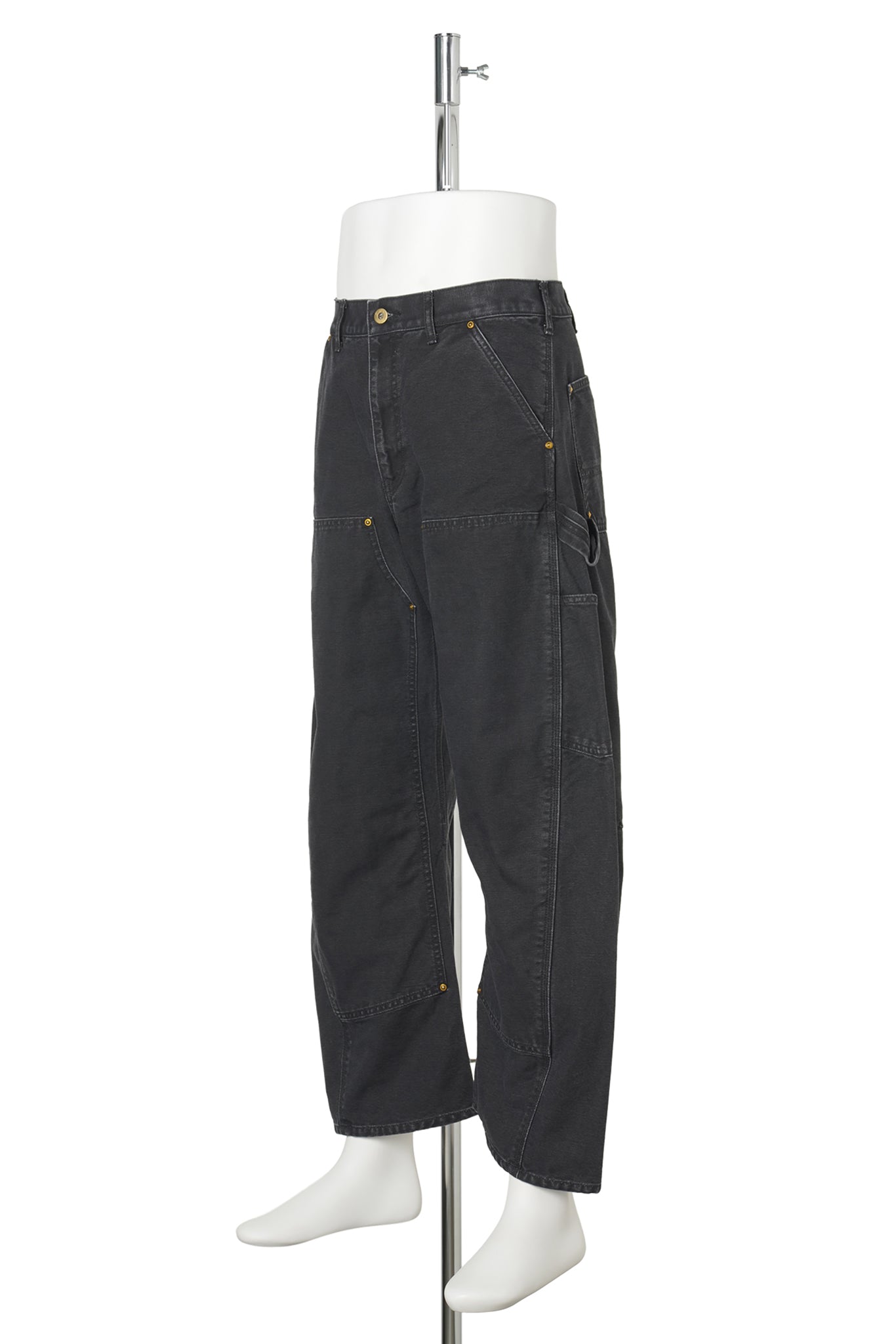 3D CUTTING PAINTER PANTS / BLACK