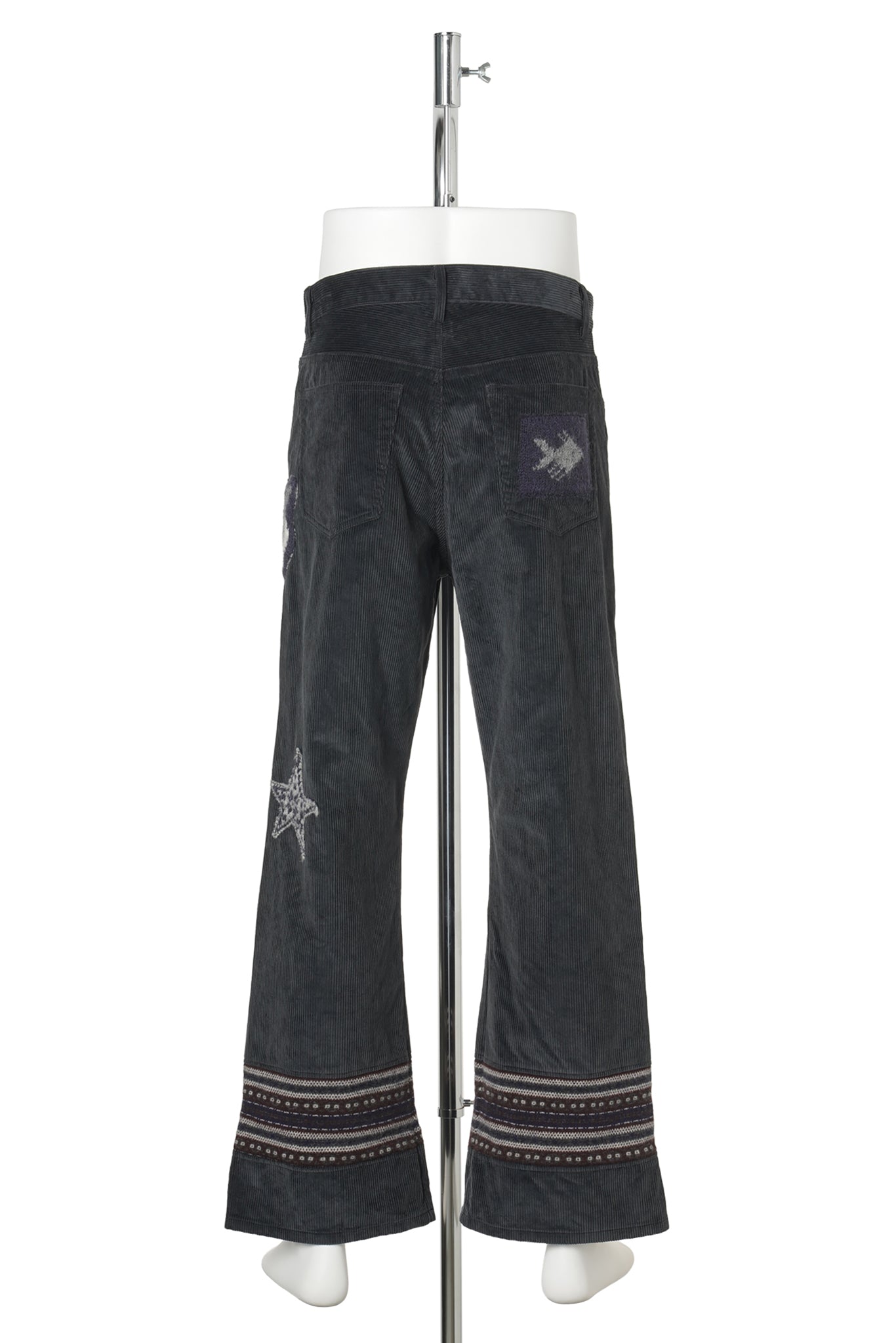 PATCHED-DESIGN PANTS / BLACK