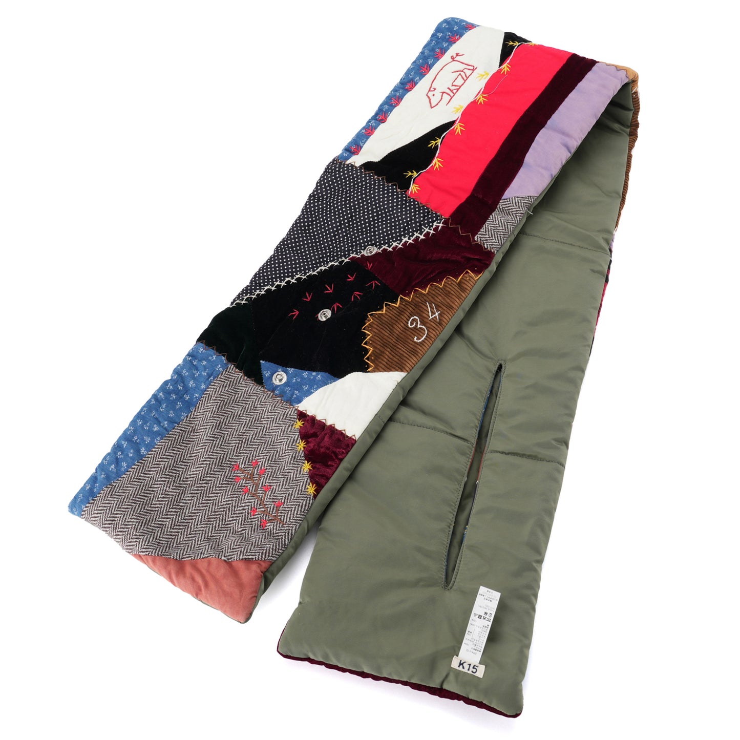QUILT MUFFLER / KHAKI