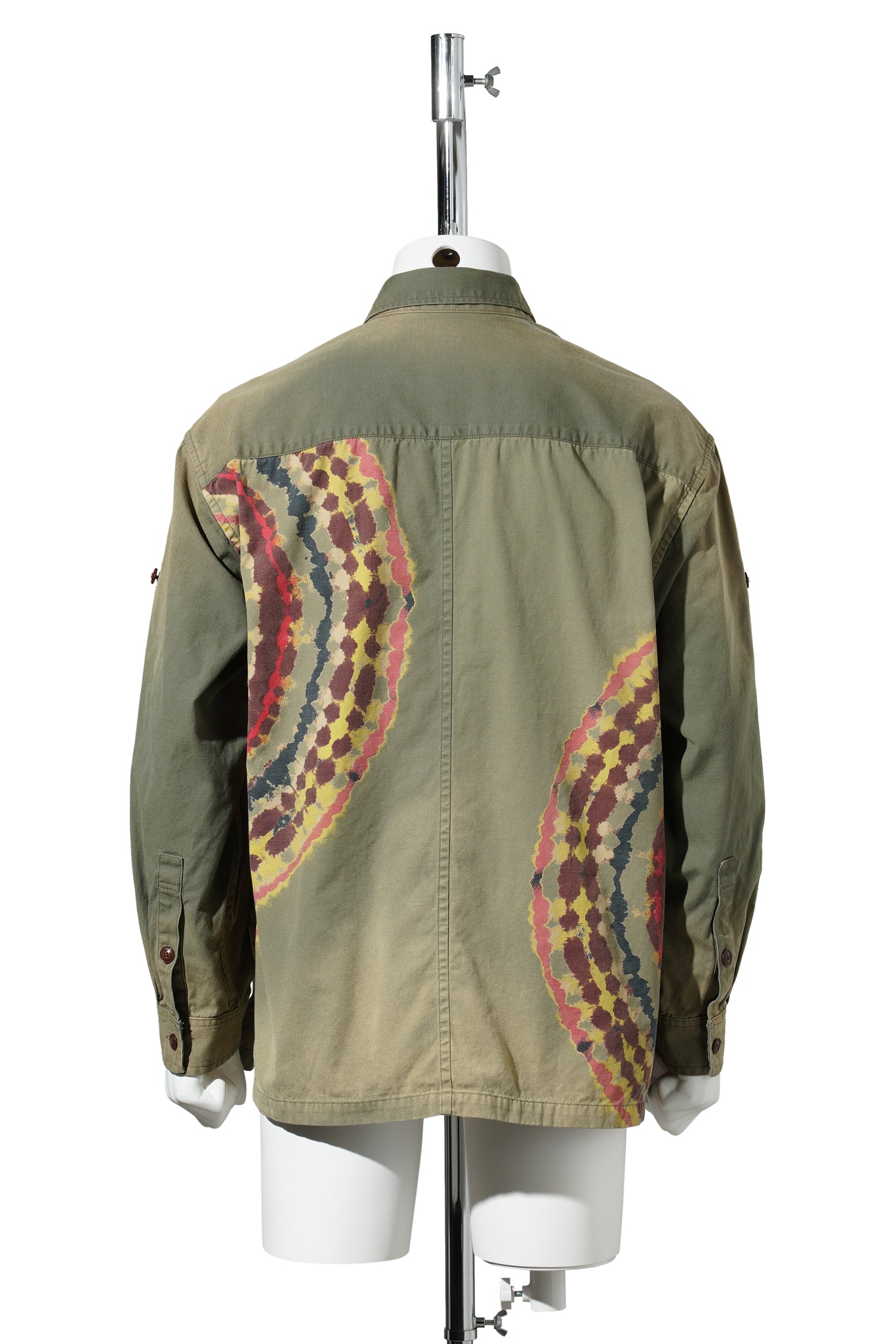 TIE-DYE MILITARY SHIRT / KHAKI