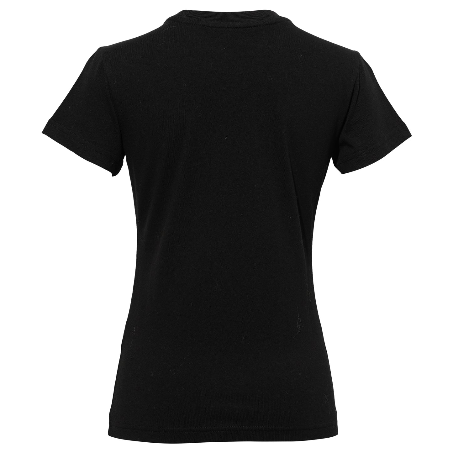 PEARL EMBELLISHED BOW SLIM T-SHIRT / BLACK