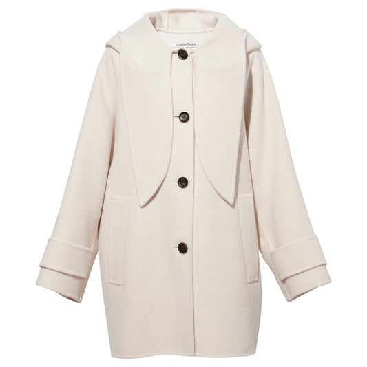 SASHA SHORT HOODIE COAT / IVORY