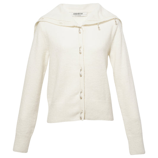 SAILOR COLLAR CARDIGAN / IVORY