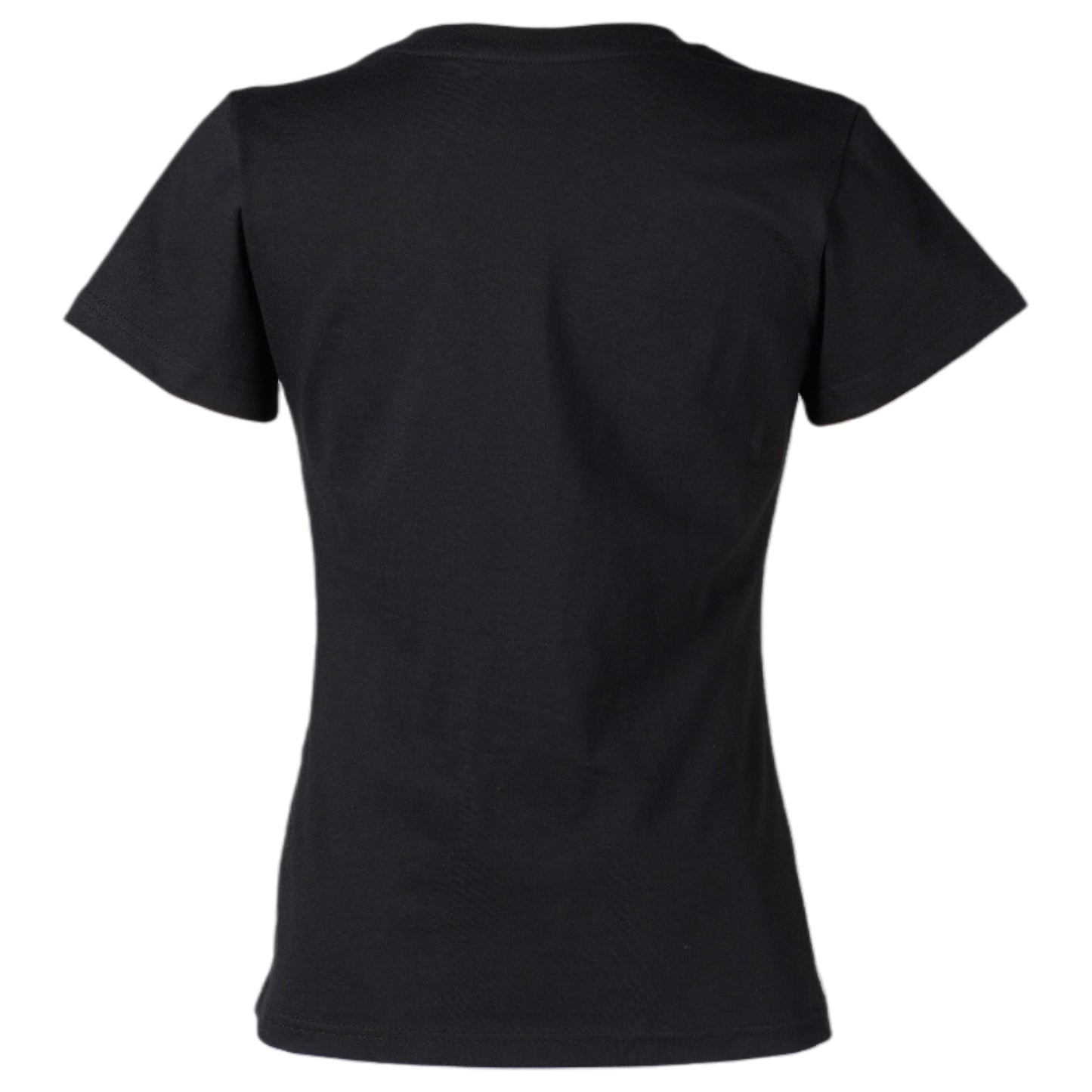 PEARL EMBELLISHED BOW SLIM T-SHIRT / BLACK