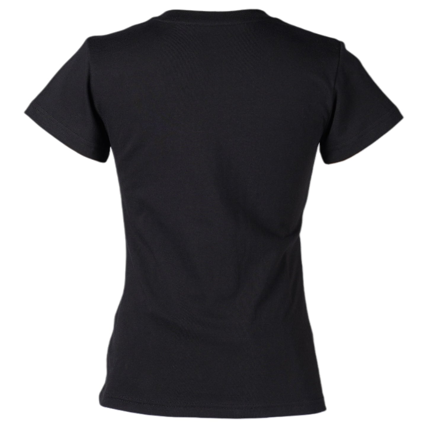 PEARL EMBELLISHED LOGO SLIM T- SHIRT / BLACK