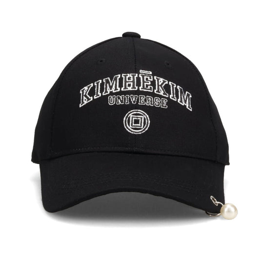 PEARL PIERCED BASEBALL CAP / BLACK