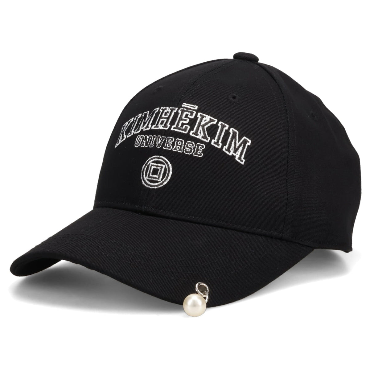 PEARL PIERCED BASEBALL CAP / BLACK