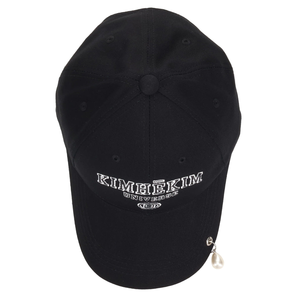 PEARL PIERCED BASEBALL CAP / BLACK