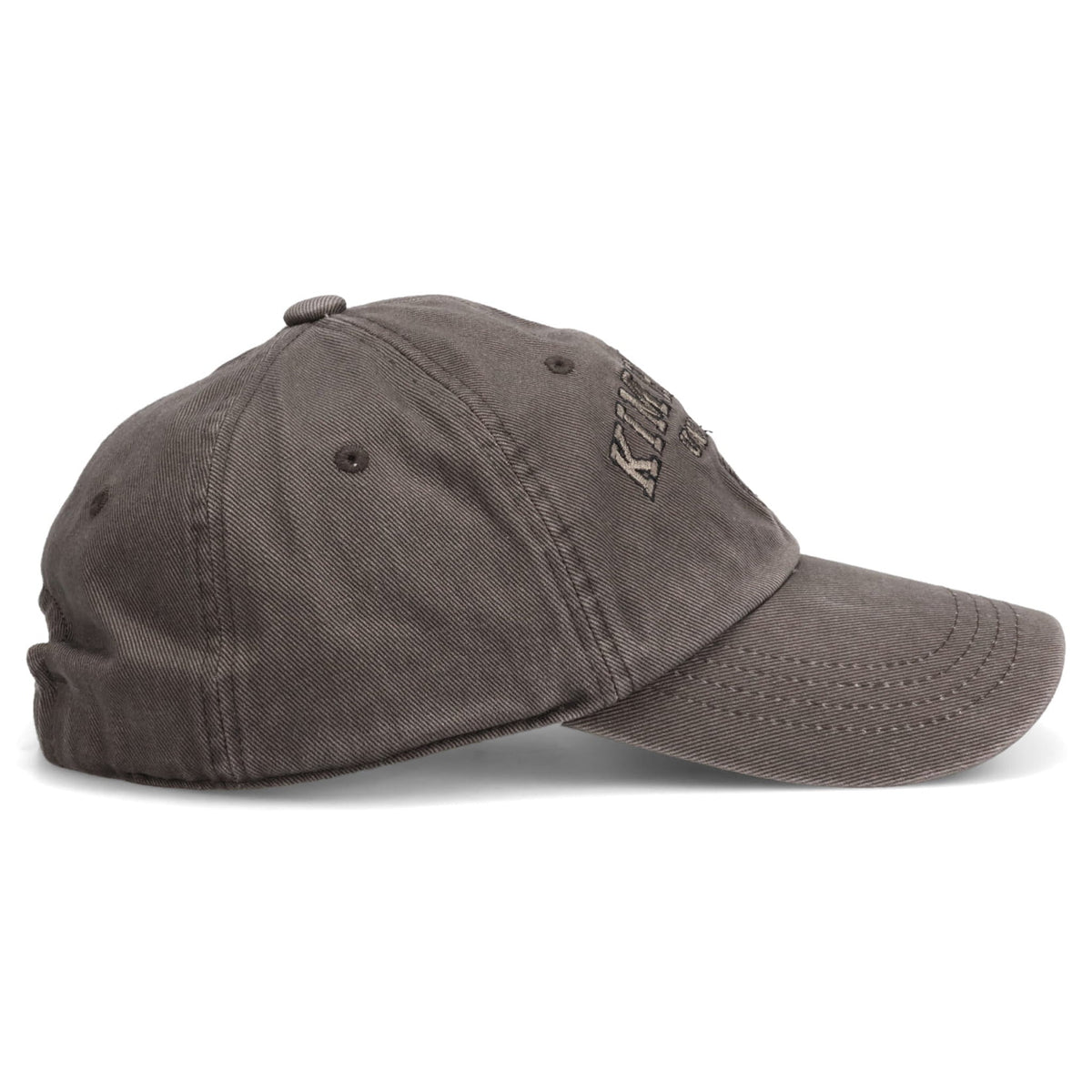 UPCYCLED PEARL PIERCED BASEBALL CAP / GREY
