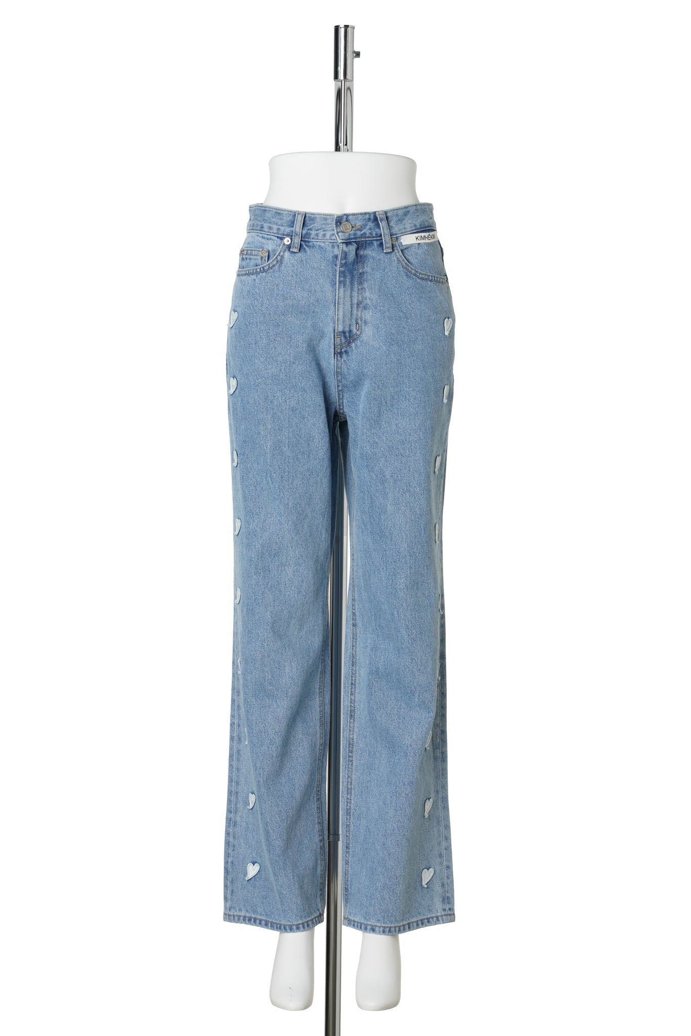 HEART PATCHES JEANS / SKY BLUE