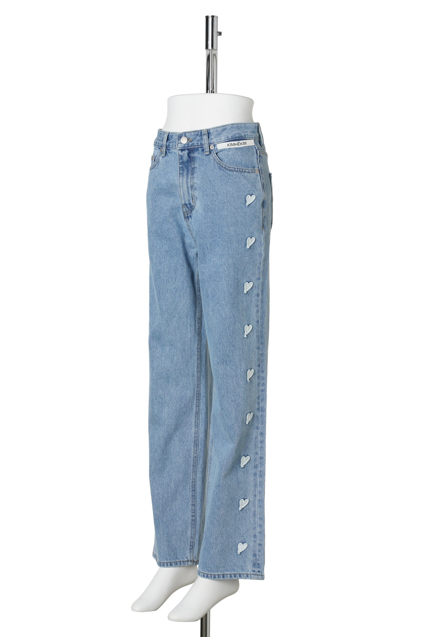 HEART PATCHES JEANS / SKY BLUE