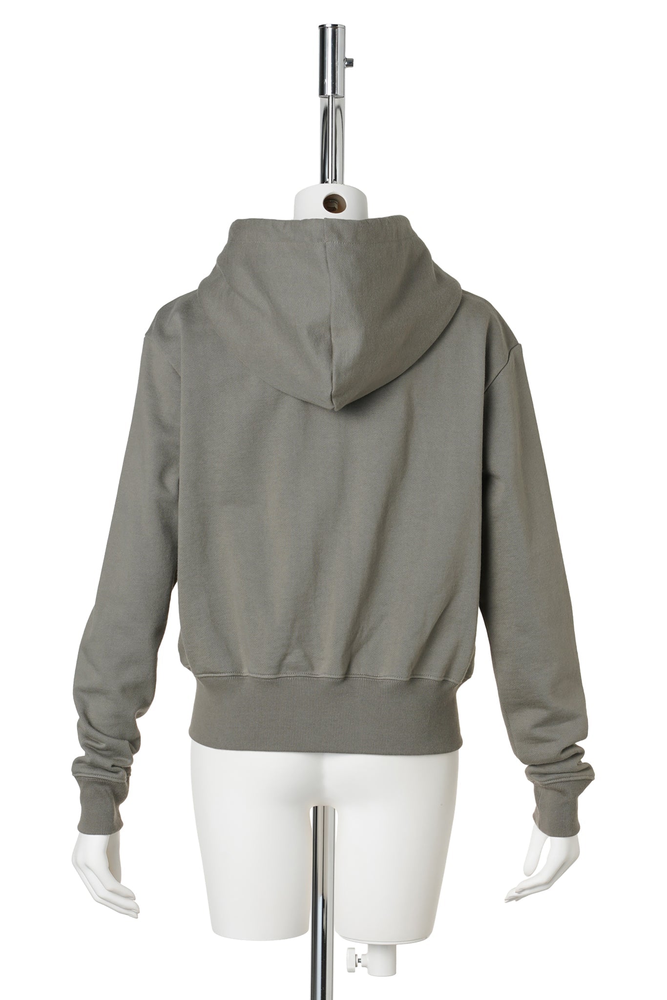 ASH BUTTON ZIP-UP HOODIE / KHAKI