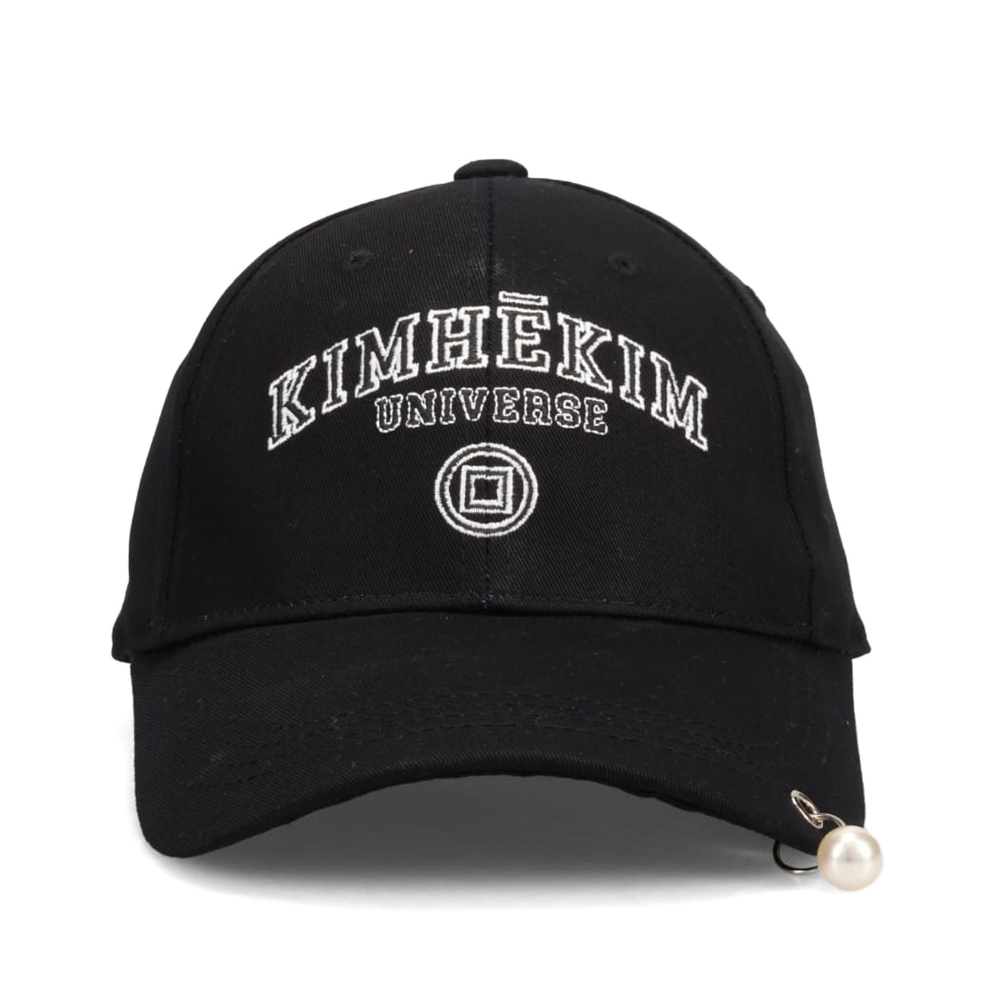 PEARL PIERCED BASEBALL CAP / BLACK