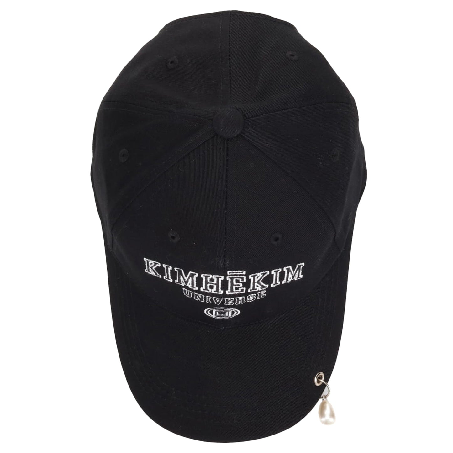 PEARL PIERCED BASEBALL CAP / BLACK