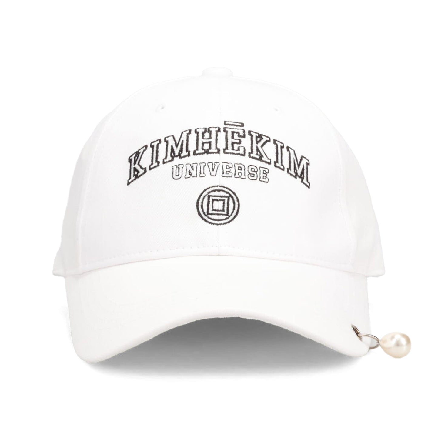 PEARL PIERCED BASEBALL CAP / WHITE