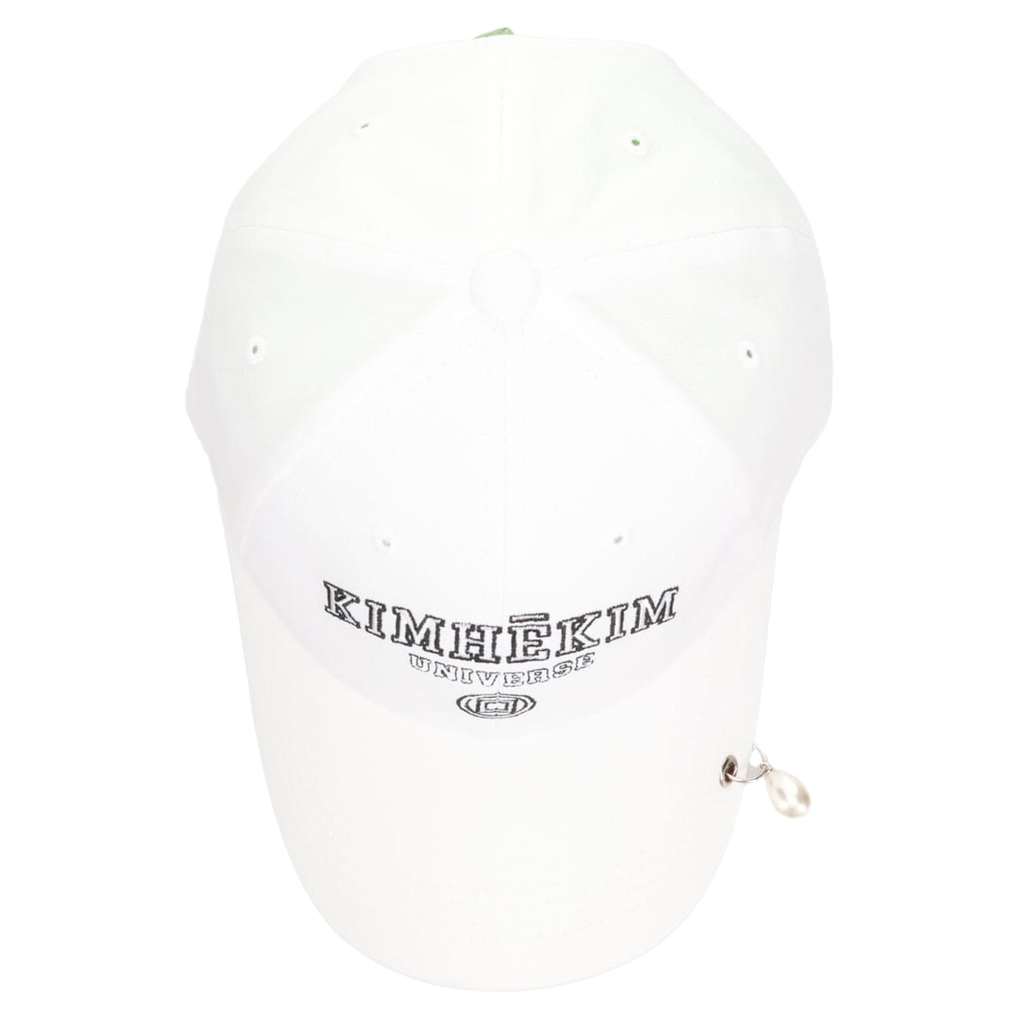 PEARL PIERCED BASEBALL CAP / WHITE